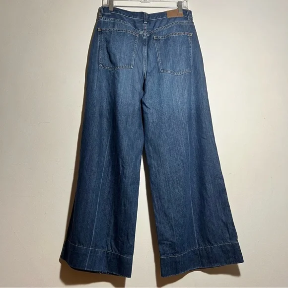 Madewell Superwide-Leg Blue Jeans Softdrape Denim Edition Size 29 NWT